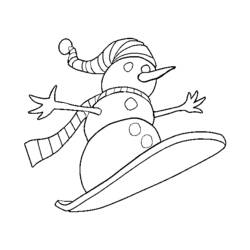 Раскраска: снеговик (Персонажи) #89288 - Бесплатные раскраски для печати