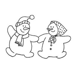 Раскраска: снеговик (Персонажи) #89293 - Раскраски для печати
