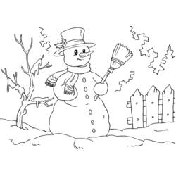 Раскраска: снеговик (Персонажи) #89295 - Бесплатные раскраски для печати