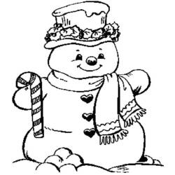 Раскраска: снеговик (Персонажи) #89296 - Раскраски для печати