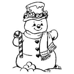 Раскраска: снеговик (Персонажи) #89302 - Бесплатные раскраски для печати