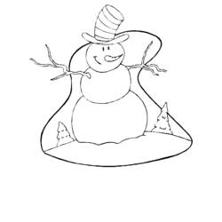 Раскраска: снеговик (Персонажи) #89304 - Бесплатные раскраски для печати