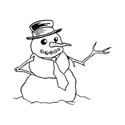 Раскраска: снеговик (Персонажи) #89306 - Бесплатные раскраски для печати