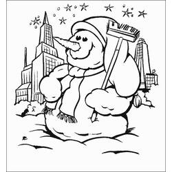 Раскраска: снеговик (Персонажи) #89307 - Бесплатные раскраски для печати