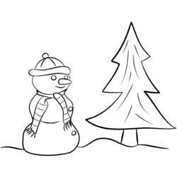 Раскраска: снеговик (Персонажи) #89315 - Бесплатные раскраски для печати