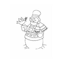 Раскраска: снеговик (Персонажи) #89317 - Бесплатные раскраски для печати