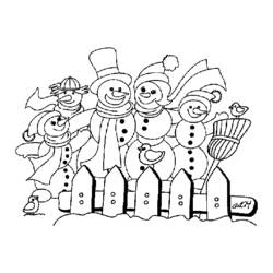 Раскраска: снеговик (Персонажи) #89320 - Бесплатные раскраски для печати