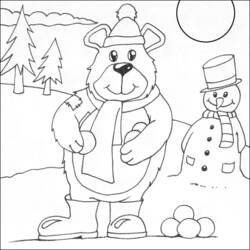 Раскраска: снеговик (Персонажи) #89324 - Бесплатные раскраски для печати