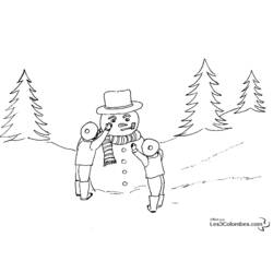 Раскраска: снеговик (Персонажи) #89329 - Бесплатные раскраски для печати