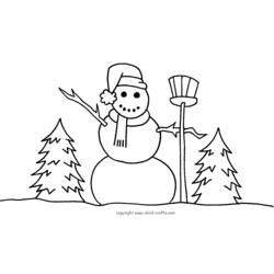Раскраска: снеговик (Персонажи) #89349 - Раскраски для печати