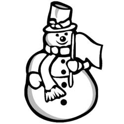 Раскраска: снеговик (Персонажи) #89352 - Бесплатные раскраски для печати