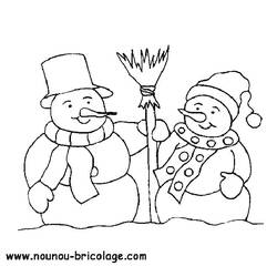 Раскраска: снеговик (Персонажи) #89355 - Бесплатные раскраски для печати