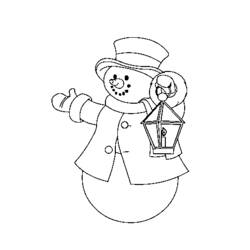 Раскраска: снеговик (Персонажи) #89361 - Бесплатные раскраски для печати