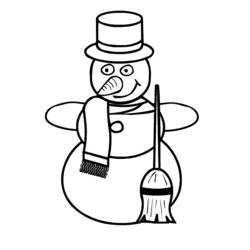 Раскраска: снеговик (Персонажи) #89362 - Бесплатные раскраски для печати