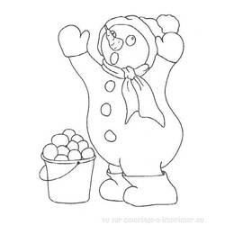 Раскраска: снеговик (Персонажи) #89367 - Бесплатные раскраски для печати