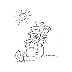 Раскраска: снеговик (Персонажи) #89369 - Бесплатные раскраски для печати
