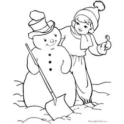 Раскраска: снеговик (Персонажи) #89370 - Бесплатные раскраски для печати