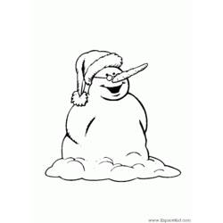 Раскраска: снеговик (Персонажи) #89373 - Бесплатные раскраски для печати