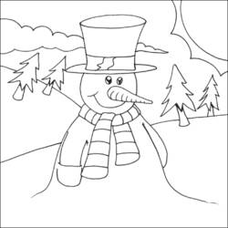 Раскраска: снеговик (Персонажи) #89378 - Бесплатные раскраски для печати