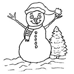 Раскраска: снеговик (Персонажи) #89380 - Бесплатные раскраски для печати