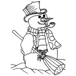 Раскраска: снеговик (Персонажи) #89394 - Раскраски для печати