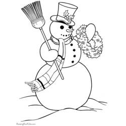 Раскраска: снеговик (Персонажи) #89396 - Бесплатные раскраски для печати