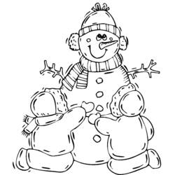 Раскраска: снеговик (Персонажи) #89397 - Бесплатные раскраски для печати