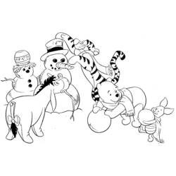 Раскраска: снеговик (Персонажи) #89413 - Бесплатные раскраски для печати