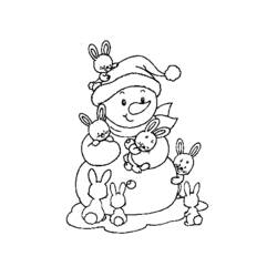 Раскраска: снеговик (Персонажи) #89419 - Бесплатные раскраски для печати