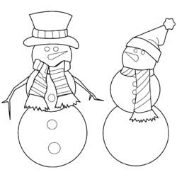 Раскраска: снеговик (Персонажи) #89444 - Бесплатные раскраски для печати