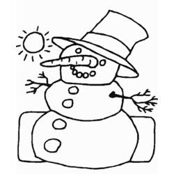 Раскраска: снеговик (Персонажи) #89451 - Бесплатные раскраски для печати