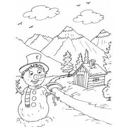 Раскраска: снеговик (Персонажи) #89471 - Раскраски для печати