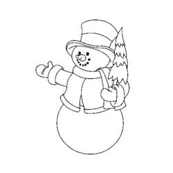 Раскраска: снеговик (Персонажи) #89472 - Бесплатные раскраски для печати