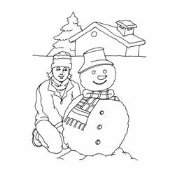 Раскраска: снеговик (Персонажи) #89475 - Бесплатные раскраски для печати