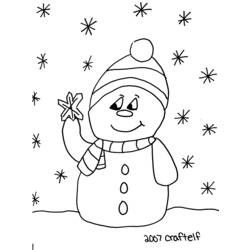 Раскраска: снеговик (Персонажи) #89479 - Раскраски для печати