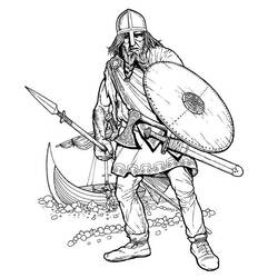 Раскраска: викинг (Персонажи) #149340 - Раскраски для печати