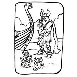 Раскраска: викинг (Персонажи) #149354 - Раскраски для печати