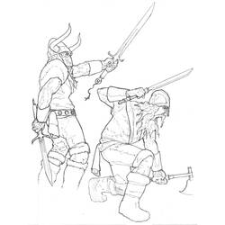 Раскраска: викинг (Персонажи) #149443 - Раскраски для печати