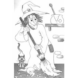 Раскраска: ведьма (Персонажи) #108219 - Бесплатные раскраски для печати