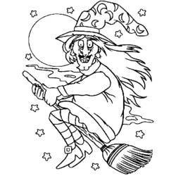 Раскраска: ведьма (Персонажи) #108298 - Бесплатные раскраски для печати