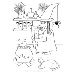 Раскраска: ведьма (Персонажи) #108357 - Бесплатные раскраски для печати