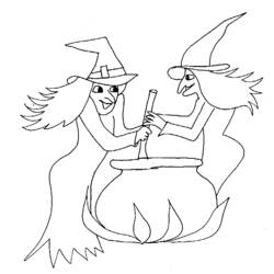 Раскраска: ведьма (Персонажи) #108455 - Бесплатные раскраски для печати