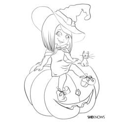 Раскраска: ведьма (Персонажи) #108466 - Бесплатные раскраски для печати