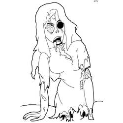 Раскраска: зомби (Персонажи) #85584 - Бесплатные раскраски для печати