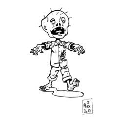 Раскраска: зомби (Персонажи) #85589 - Бесплатные раскраски для печати