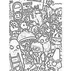 Раскраска: зомби (Персонажи) #85635 - Раскраски для печати