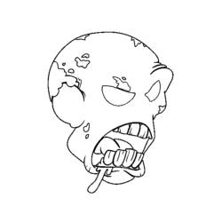 Раскраска: зомби (Персонажи) #85636 - Бесплатные раскраски для печати