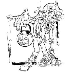 Раскраска: зомби (Персонажи) #85679 - Бесплатные раскраски для печати
