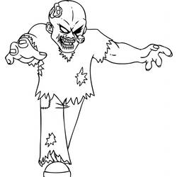 Раскраска: зомби (Персонажи) #85809 - Бесплатные раскраски для печати