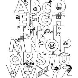 Раскраска: алфавит (образования) #124592 - Раскраски для печати